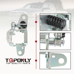 TQPONLY hinge side profile showing mounting holes for easy bolt-up