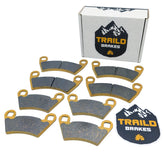 Traild front and rear pad set showing complete package and fitment benefit