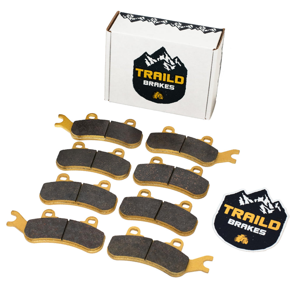 Traild front packaging showing brake pads and benefits