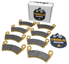 Traild front and rear pad set showing fit and complete contents provide easy replacement