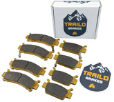 Traild front pad set packaging showing brand and full fit benefits