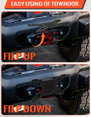 TraiNexalign flipped-up plate giving quick winch access during recovery