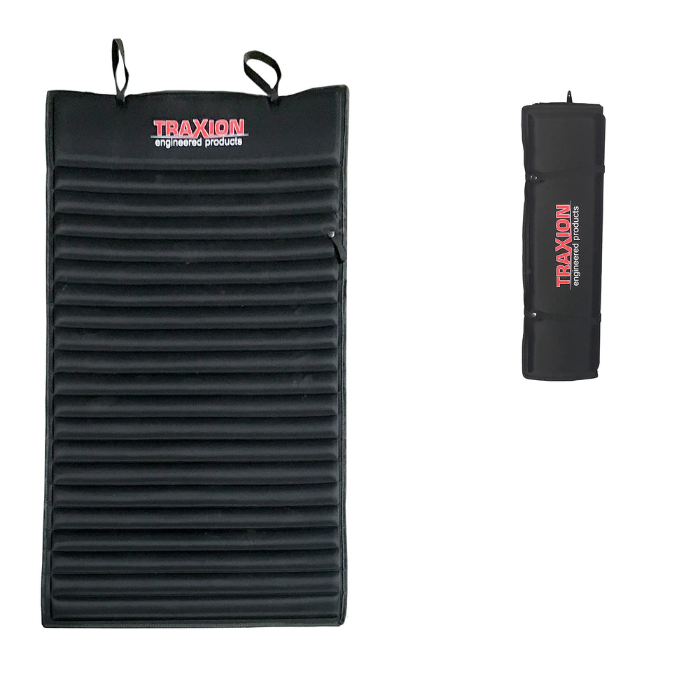 Traxion VersaMat front view showing full 46¾ by 25 inches protective surface