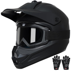 TRIANGLE helmet front view showing full-face protection and secure fit benefit