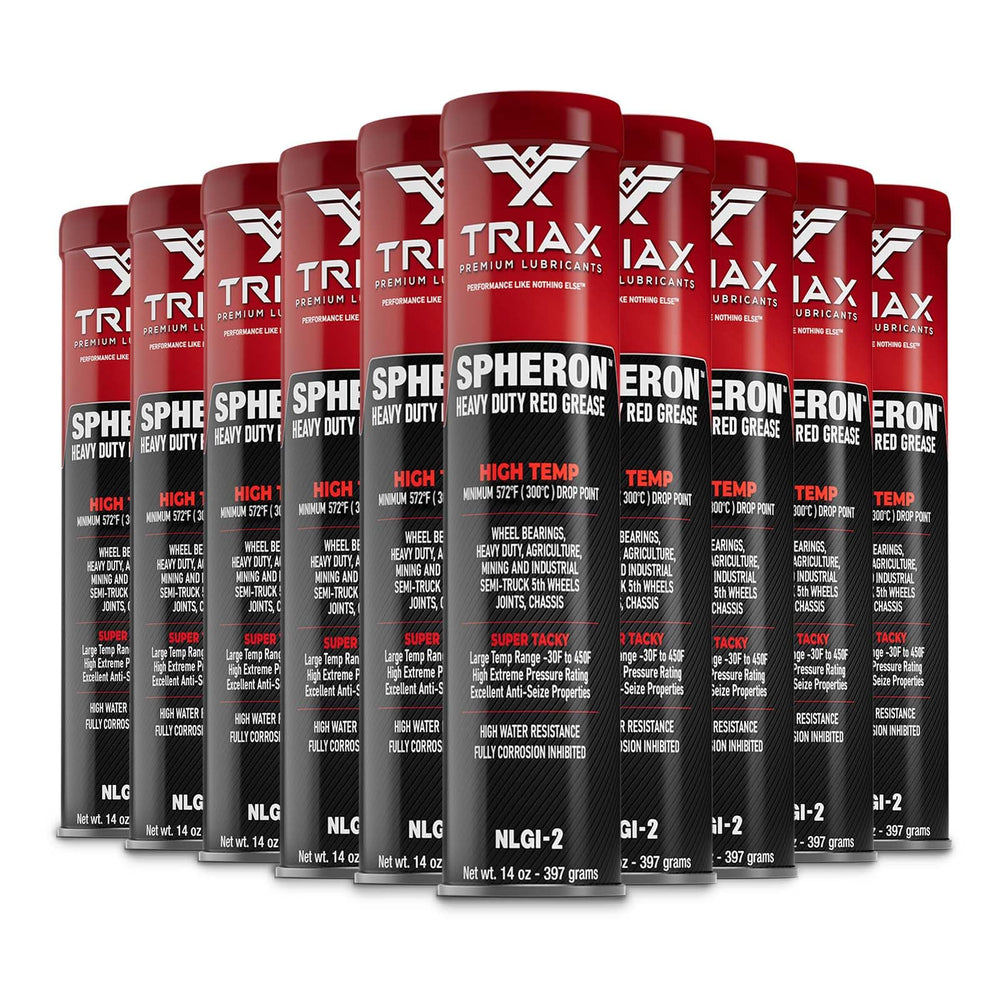 Triax Spheron front packaging showing tube and 10-pack durability benefit