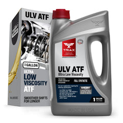 Triax ULV ATF gallon front label showing compatibility and easy selection