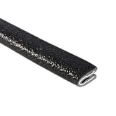 TRIM-LOK front view of black pebble edge trim showing profile and finish, professional look