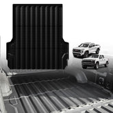 TripleAliners front view of packaged 5FT truck bed mat showing fit and protection