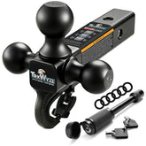 TrkWyze front view showing all three balls and benefits of fast swapping