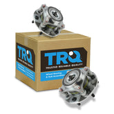 TRQ front hub assembly pair front view showing direct-fit replacement benefit