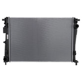 TRQ radiator front view showing full aluminum core and tanks for reliable cooling