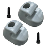 Truckingmann front view of two gray visor clips showing fit and finish benefit