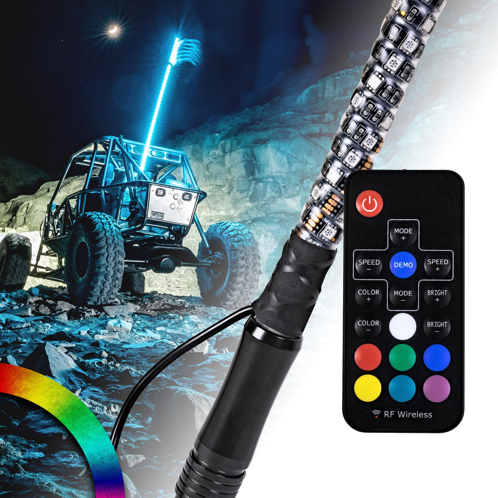 ONLINE LED STORE True MODS front view showing full 3ft RGB whip visibility