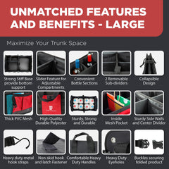 TRUNKCRATEPRO open organizer showing removable dividers and customizable compartments