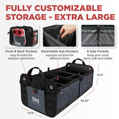 TRUNKCRATEPRO XL interior with dividers displaying configurable organization