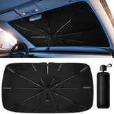 TryLook front view of umbrella sun shade showing full windshield coverage and cooling benefit