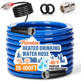 Tsinglax hose front packaging showing length and freeze rating for confidence