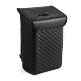 Tsumbay front facing bin showing elegant PU leather and compact design for tidy cars
