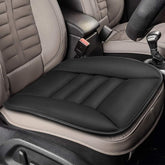 Tsumbay front view of cushion showing sleek black cover and comfort