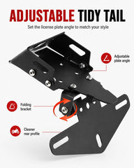 TT719 folding bracket angled position for adjustable plate placement