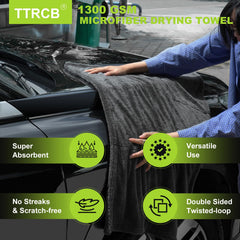 TTRCB 36x24 towel spread flat demonstrating fast, streak-free drying benefit