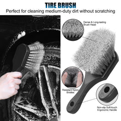 TTRCB tire scrubber scrubbing mud from tire, restores tire appearance