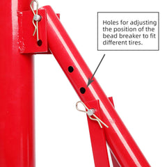 TUFFIOM close-up of bead breaker arm showing adjustable positions benefit