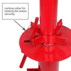 TUFFIOM locking collar detail holding a rim securely for safer work
