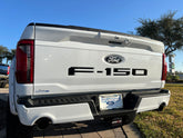 TufSkinz front view of emblem letters showing clean OEM-style fit and finish