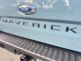 TufSkinz front view of 8-piece Maverick tailgate inserts showing clean fit