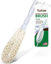 Tupkee front packaging showing brush and benefits for gentle glass care