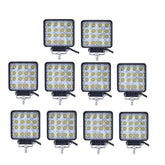 Turboo front view of 10-pack LED lights showing powerful beam benefit