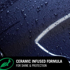 Turtle Wax ceramic detailer close-up liquid showing slick texture for easy cleaning