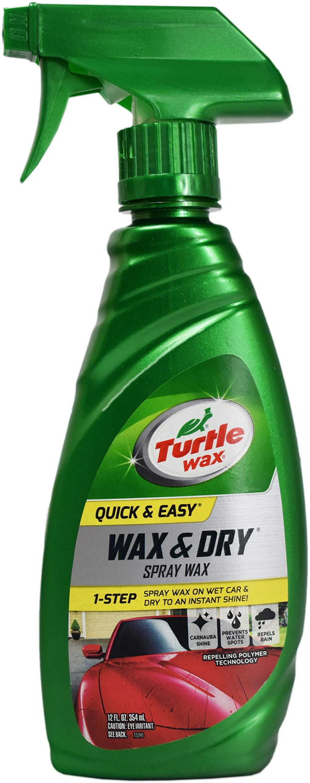 Turtle Wax front bottle showing 12 fl oz spray, clear labeling and ready-to-use benefit