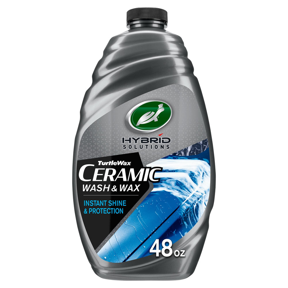 Turtle Wax front label of 48 oz bottle showing product name and benefits