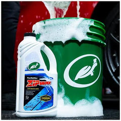 Turtle Wax bottle label close-up highlighting product name and usage benefits