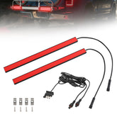 Turvysen front view of 11 inch red LED tail light bar showing compact profile and clarity