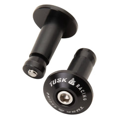 TUSK bar ends black front profile showing protective finish and quick-install benefit