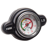 TUSK radiator cap front view showing secure fit and durable construction