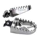 TUSK front view of peg set showing wide platform and durable finish for improved control