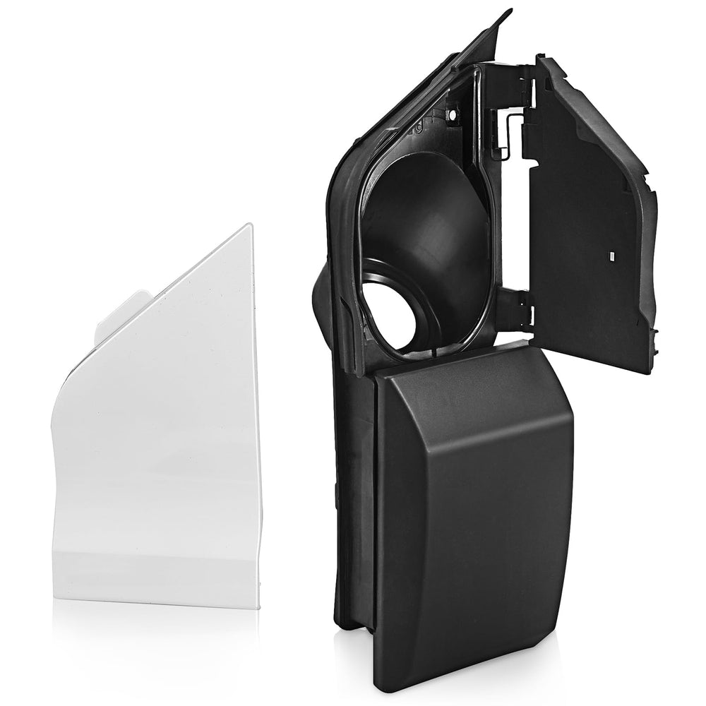 Tutor Auto front view of fuel door assembly showing correct fit and neat finish