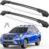 Tuyoung cross bars installed front view showing secure fit and vehicle-specific design