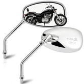 Tvitano chrome oval front view showing wide reflective area and clearer sight