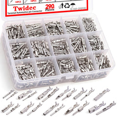 Twidec front packaging showing 290-piece connector kit and organized compartments benefiting quick selection