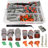 Twippo kit front packaging showing all 18 Deutsch connector sets and accessories for quick identification