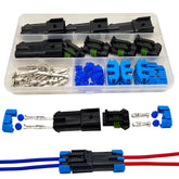Twippo front packaging showing four 2-pin weather-pack sets and benefit of ready-to-use kit