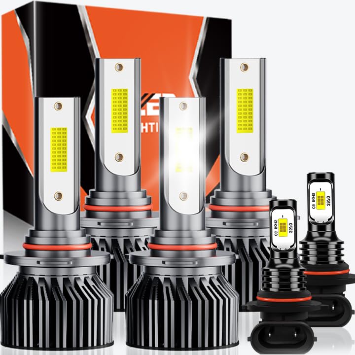 TXBILMOO packaged six-bulb kit showing contents and fitment benefits