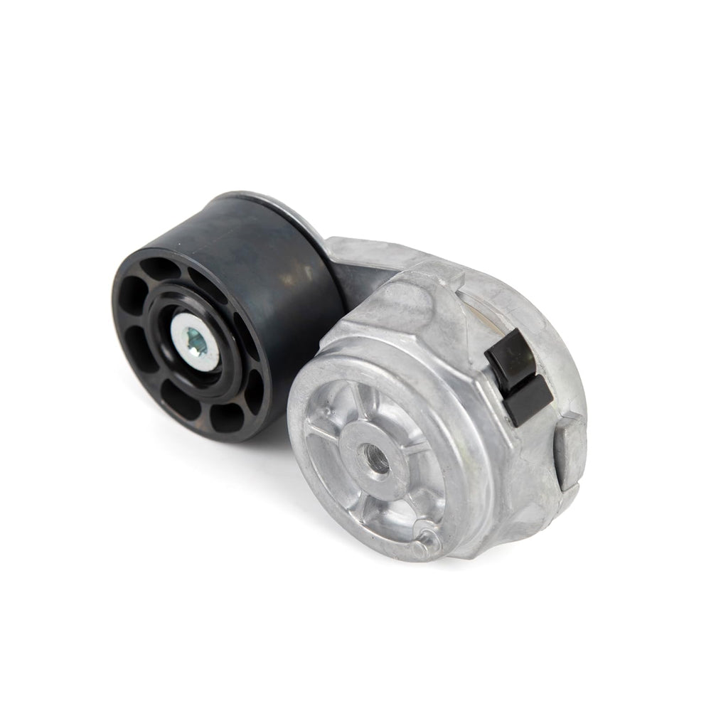 Tykick front assembly showing tensioner bracket and pulley with improved fit