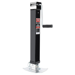 TYT front view of weld-on trailer jack showing sturdy square tube and secure mount benefit