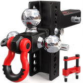 TYT tri-ball front view showing all three ball sizes and easy trailer connectivity